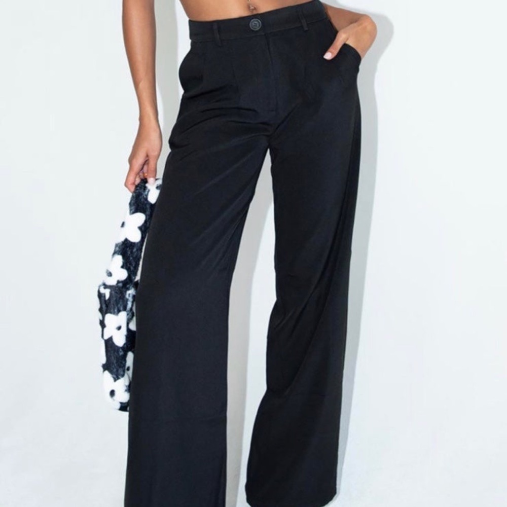 Princess Polly Archer Pants Black